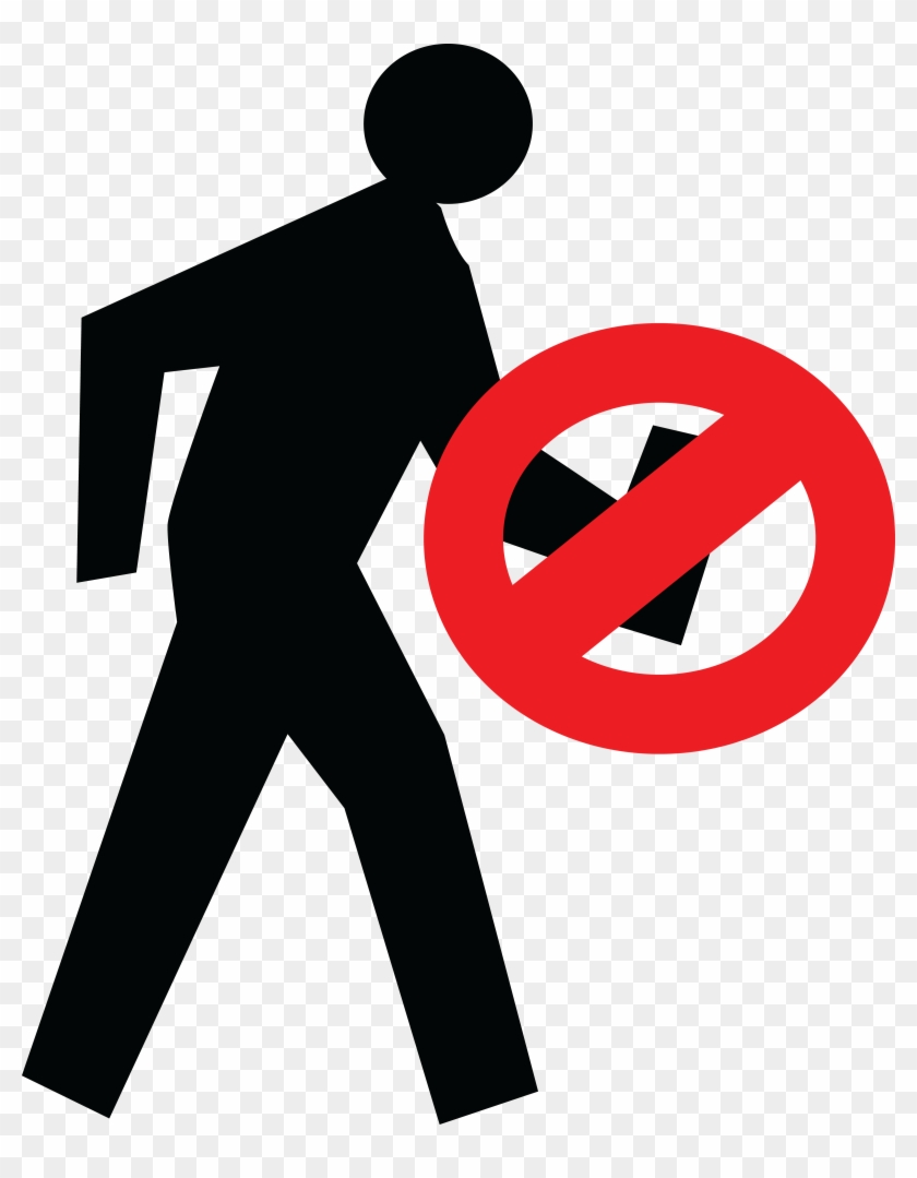Free Clipart Of A No Walking With Smart Phones Design - Portable Network Graphics #221137