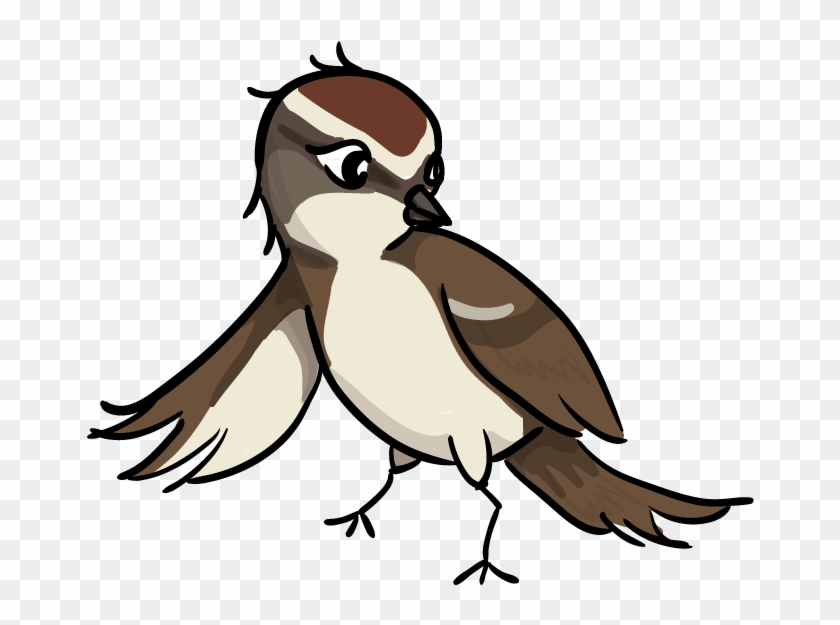 Sparrow Bird Clip Art - Sparrow Cartoon Png - Free Transparent PNG Clipart  Images Download