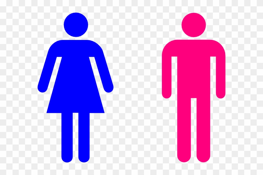 Pink People Blue Woman Png Clip Art - Pink And Blue People #221243