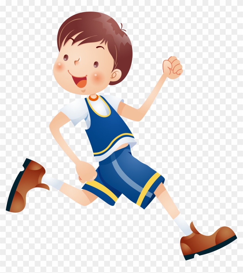 Child Cartoon Clip Art - Kids Running Png #221265