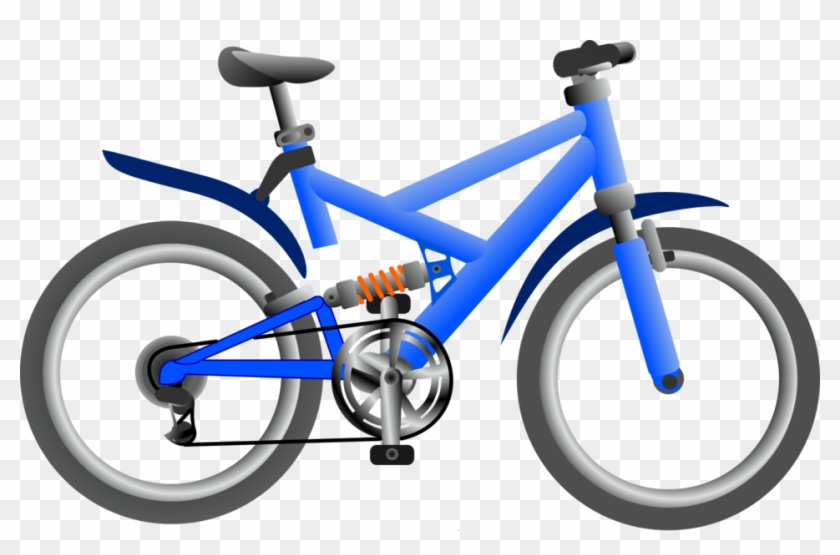 Illustration Of A Bicycle - Blue Bike Clip Art #221315
