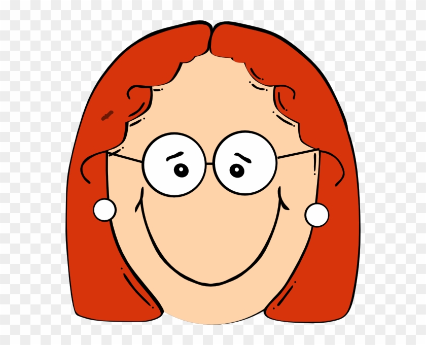 Happy Red Head Girl With Glasses Png Clip Art - Sad Face Girl Clipart #221345