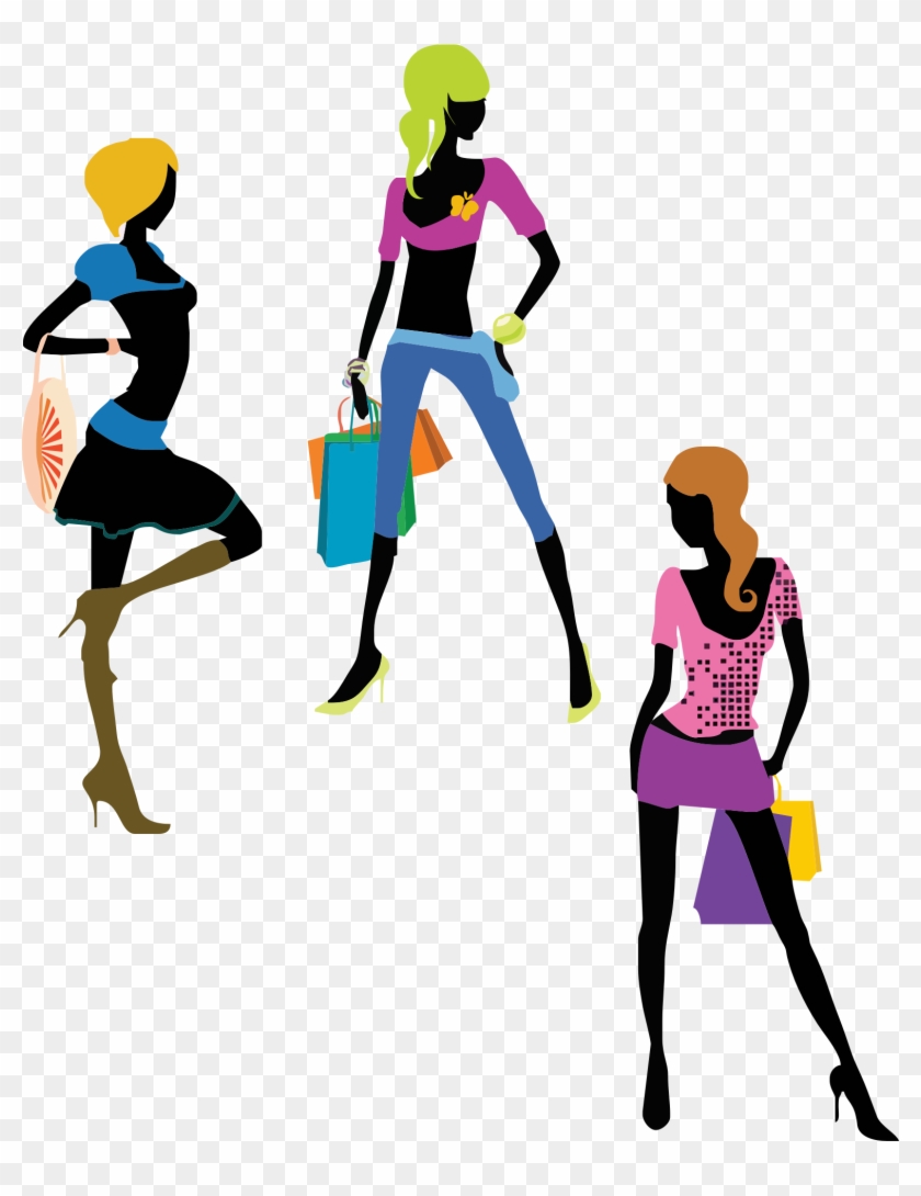 Fashion Shopping Girl Clipart - Fashion Png Transparent #221358