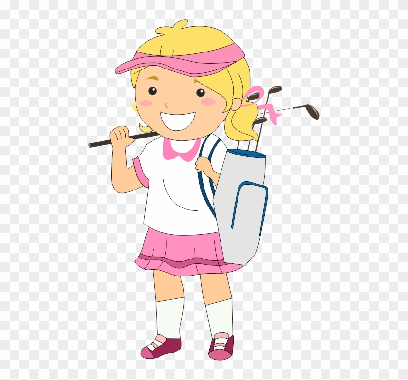 Kids In Golf - Kids Golf Clipart Png #221383