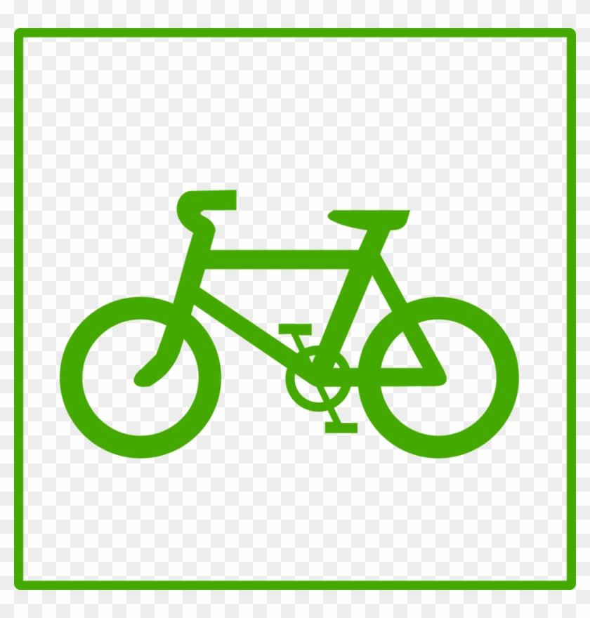 Illustration Of A Bicycle - Green Bicycle Icon #221424