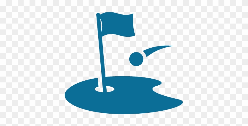 Golf Courses - Blue Golf Clip Art #221432