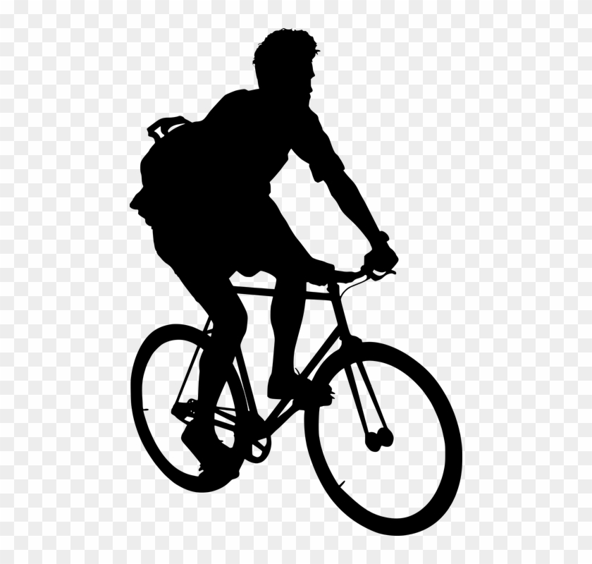 Free Photo Active Man Cyclist Seated Bike Silhouette - Bmx Racing Clip Art #221450
