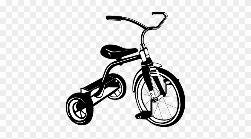 Tricycle Clipart Black And White - Black And White Tricycle #221456