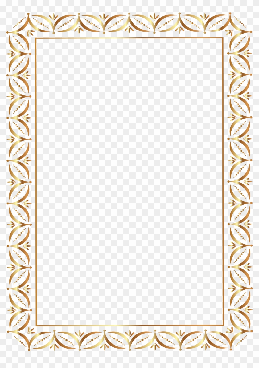 Gold Border Frame Transparent Png Clip Art Image - Transparent Border Frame Png #221496