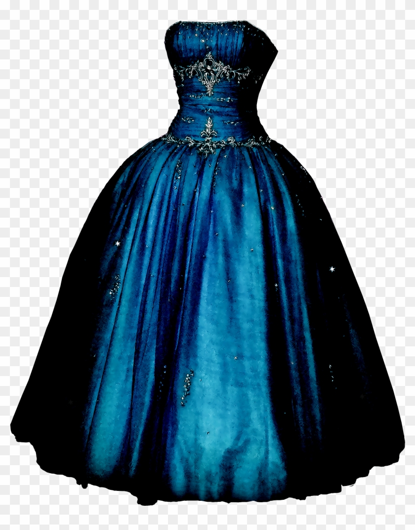 Dress Gown Blue Clip Art - Dress Gown Blue Clip Art #221636