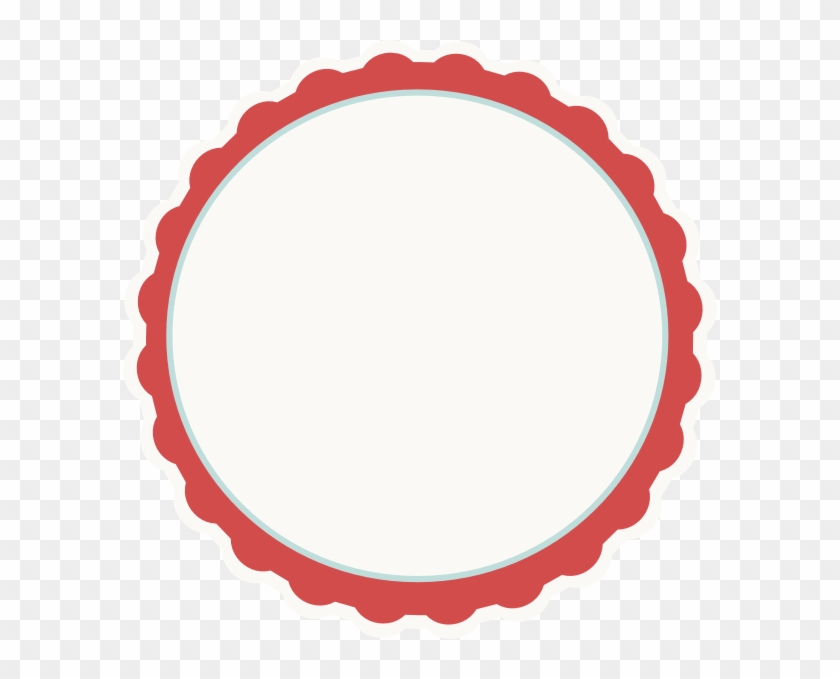 Scalloped Border Clip Art Clipartsco - Red Circle Frame Png #221540