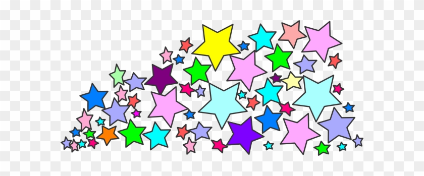 Star Clusters Border Clip Art Page Pics About Space - Colorful Stars Clipart #221546