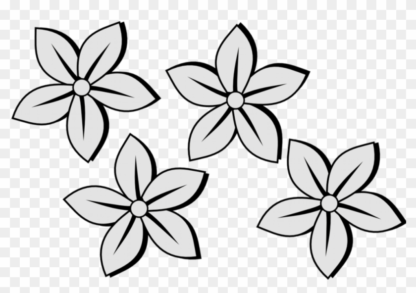 New Pics Of Drawing Flowers Pictures Pictures Of Flower - Black And White Flowers Clip Art #221572