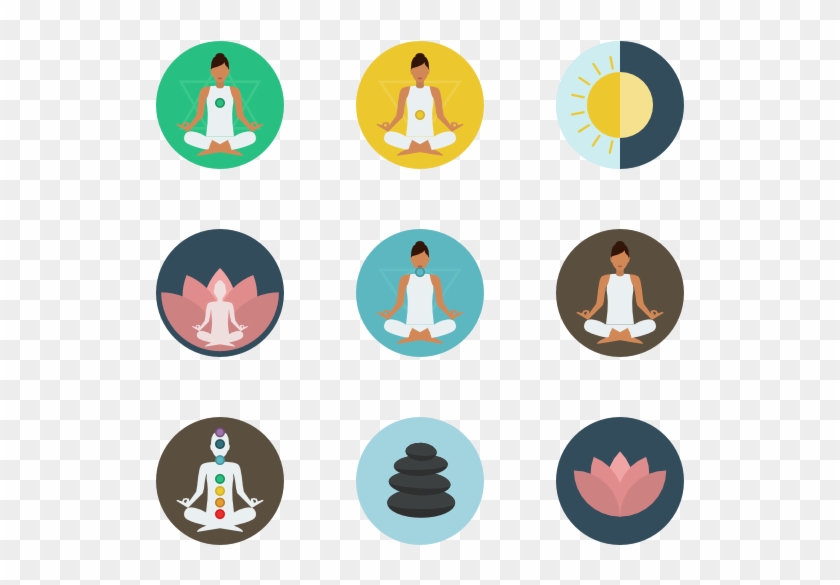 Meditation - Yoga Icon Vector #221612