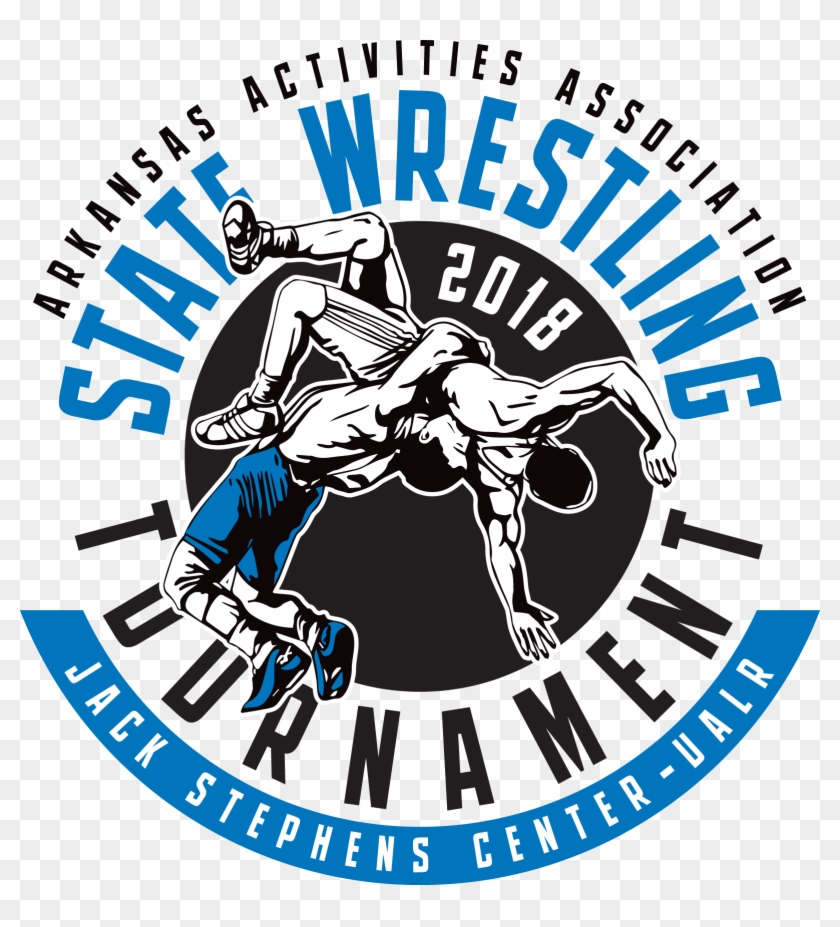 Arkansas State High School Wrestling Tournament - V-studios Wall Decal Sport Athletes Sparring Fight #221653
