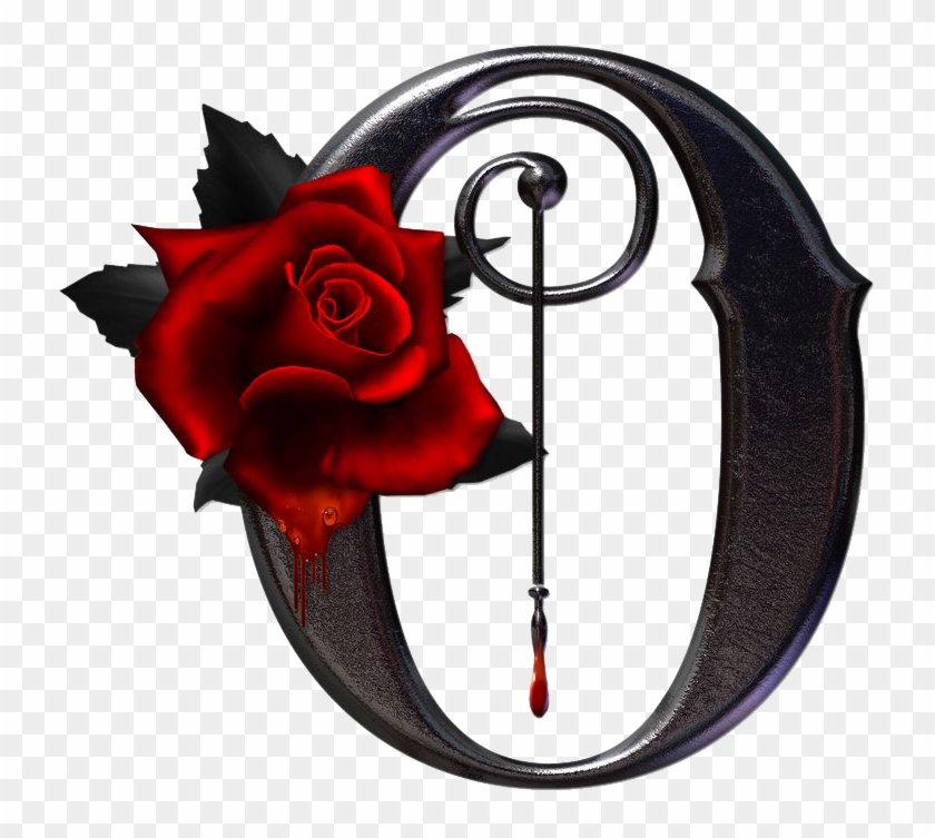 Gothic Rose Png Transparent Image - Letra O Gotica Mayuscula #221672