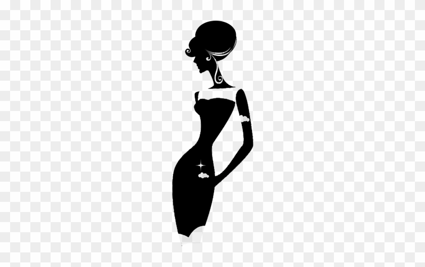 Silhouette Dress Woman Clip Art - Fashion Silhouette Png #221678