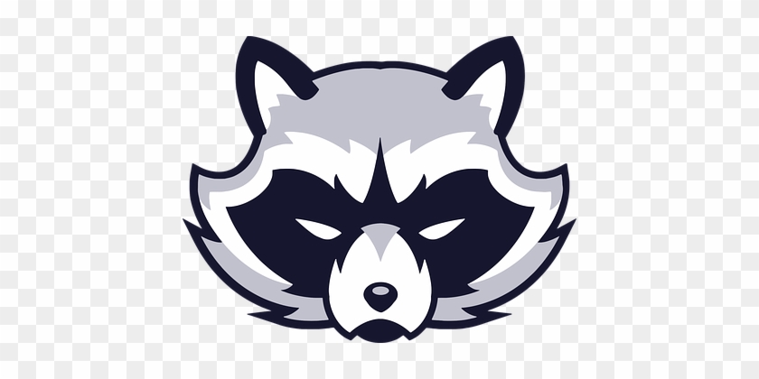 Animal Face Logo Raccoon Vicious Wild Logo - Raccoon Clipart #221753