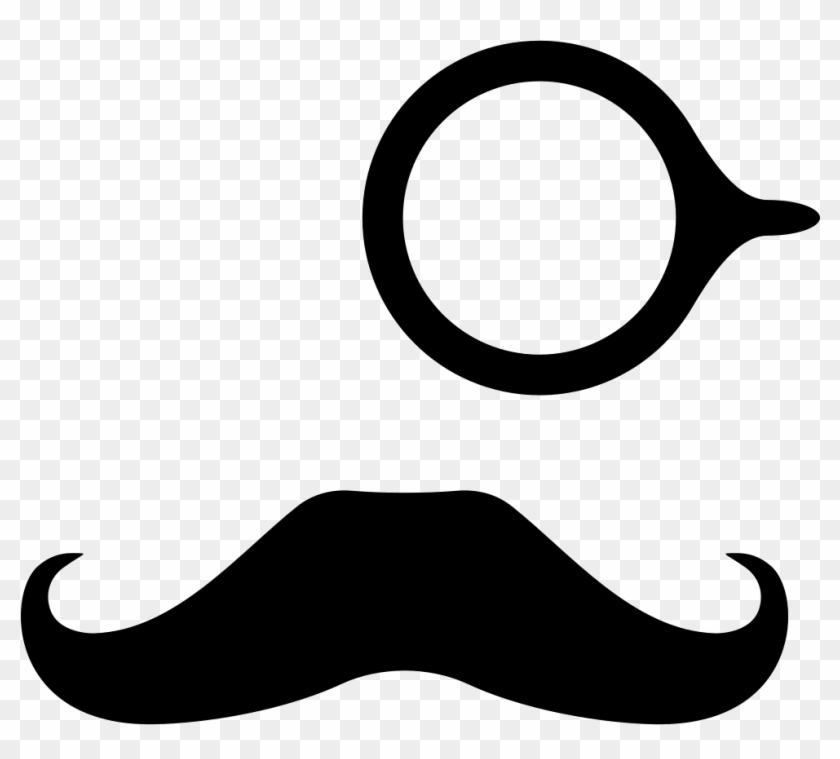 Monocle And Mustache Svg Png Icon Free Download - Eyeglass And Mustache #221853