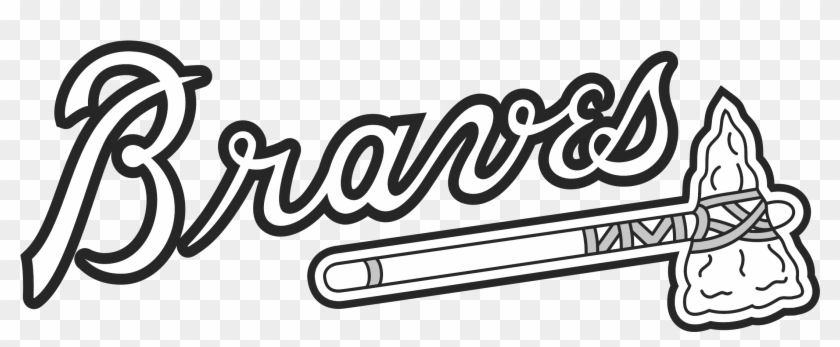Atlanta Braves Logo Png Transparent Amp Svg Vector - Atlanta Braves Logo Black And White #221856