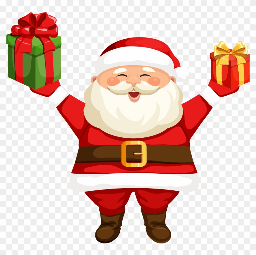 Santa's Bag Filled With Goodies - Santa Claus Gif Png #221875