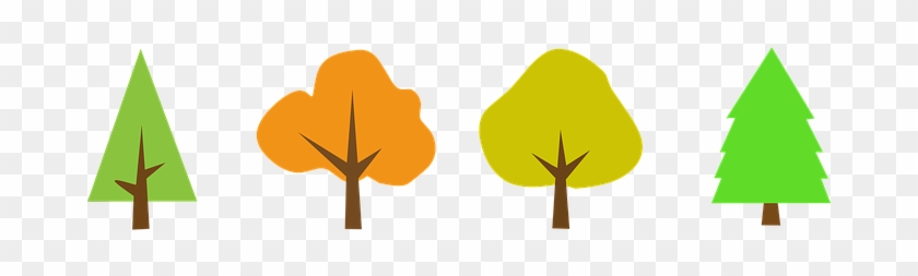 Drzewo, Drewno, Clipart, Naklejka - Minimal Trees Illustration #221985