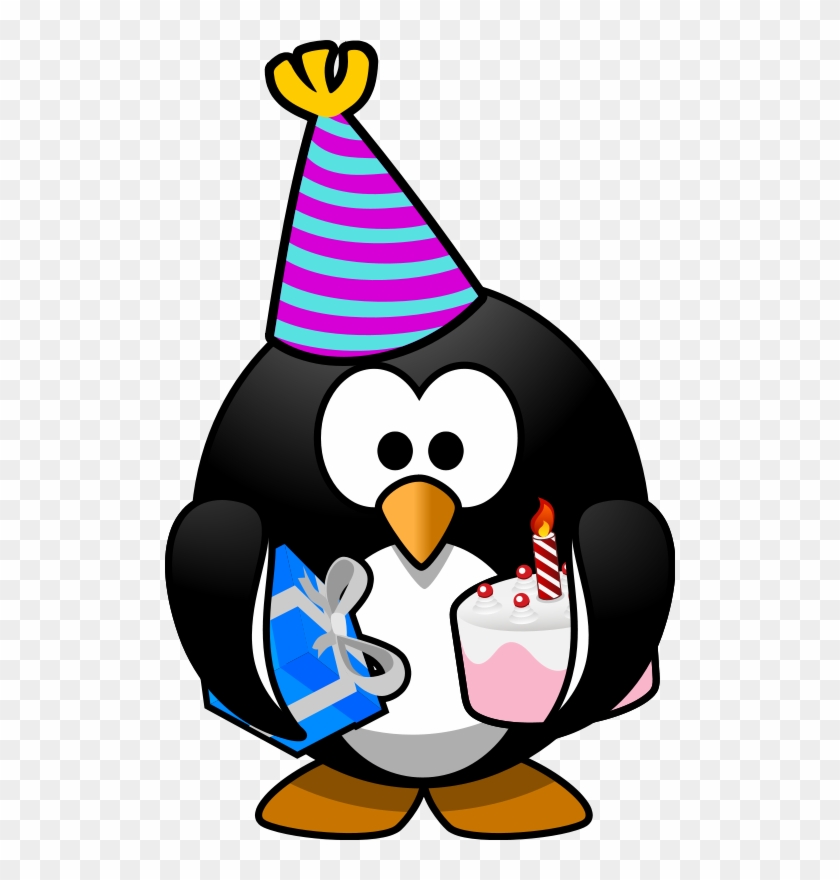 Penguin Clipart Public Domain - Penguin With Party Hat #222087