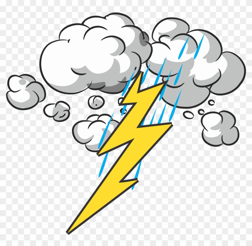 Big Image - Thunder And Lightning Clipart #222094