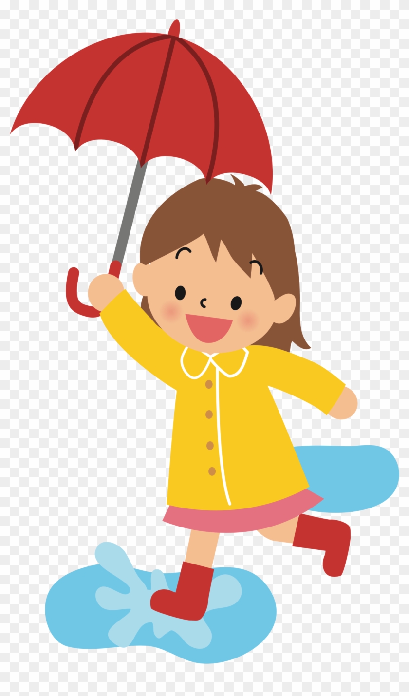 Big Image - Girl With Umbrella Cartoon #222122