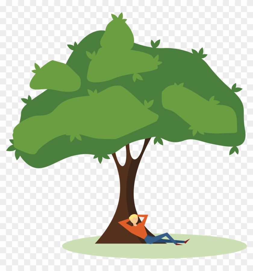 Big Image - Cartoon Guy Under A Tree #222138