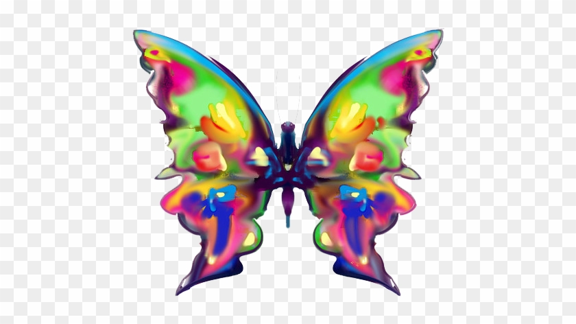 Butterfly Rainbow Painting Color Clip Art - Butterfly Rainbow Painting Color Clip Art #222189
