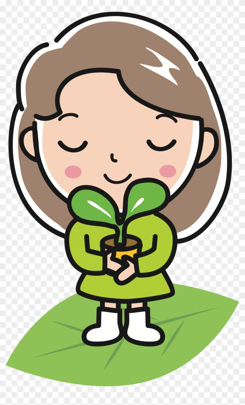 Big Image - Girl With Plant #222165