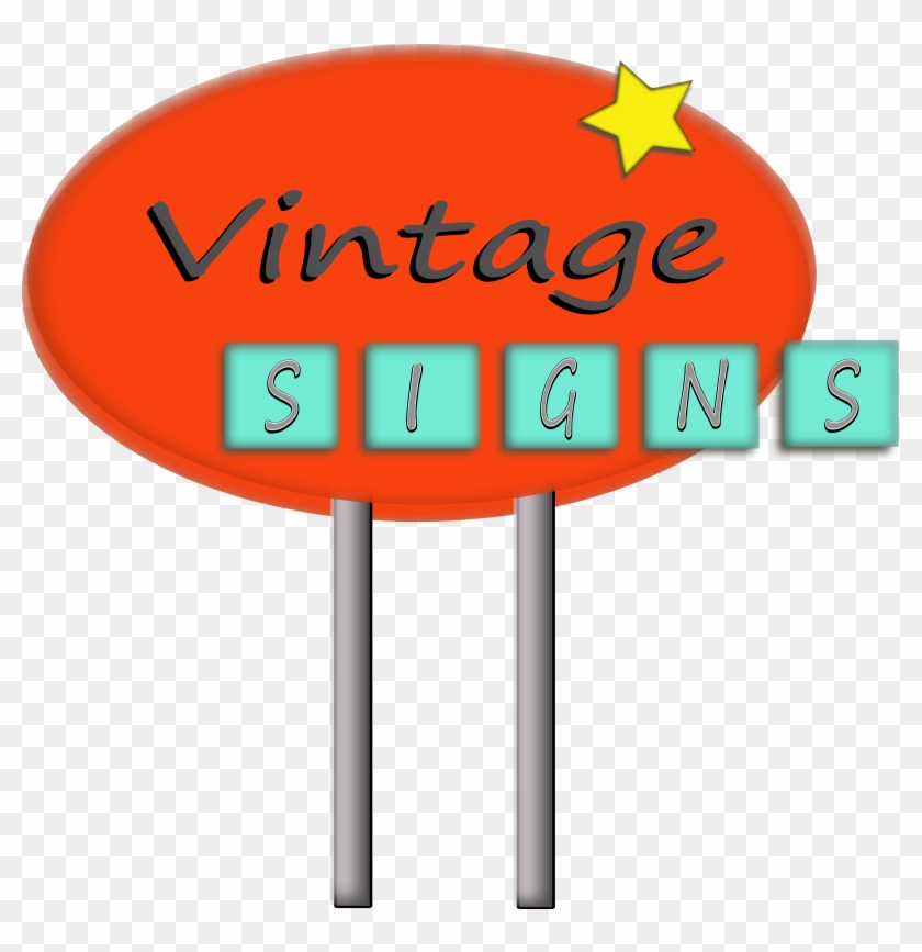 Big Image - Retro Sign Clipart Transparent #222252