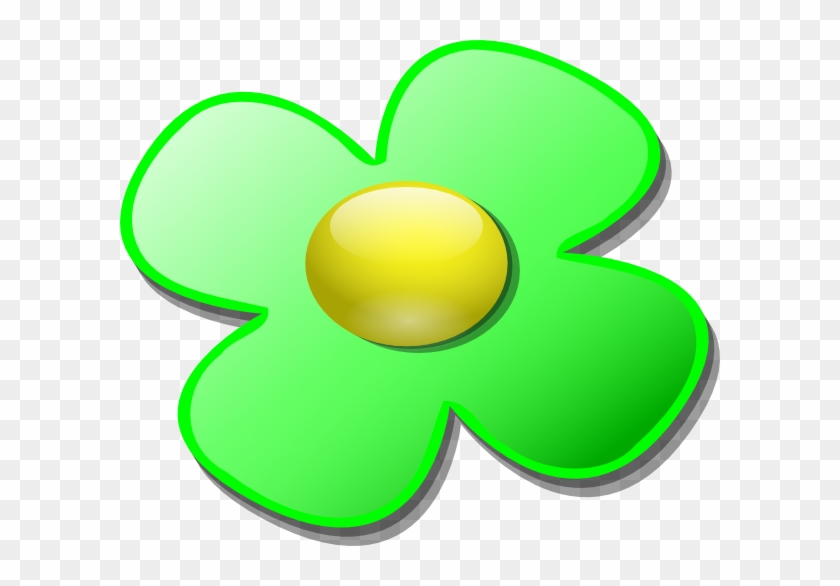 Green Game Marble Flower Clip Art - Green Flower Clip Art #222281