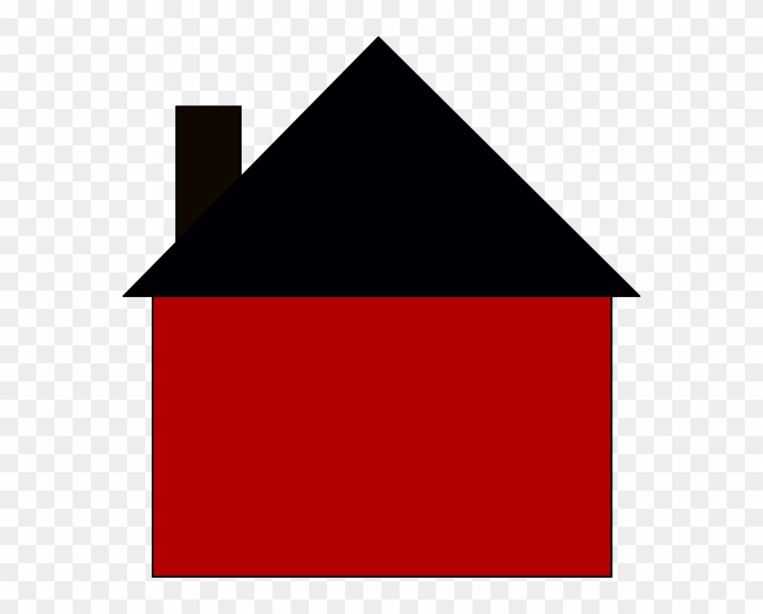 Red House Outline Clipart #222323