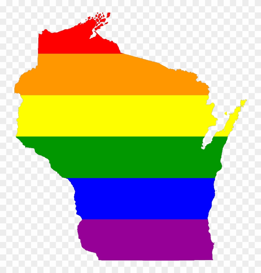 Clipart - State Of Wisconsin Rainbow #222341