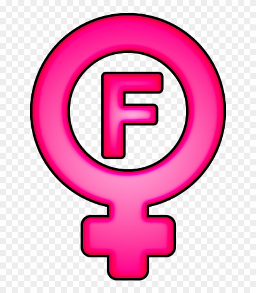 Woman Symbol F Feminism Femina Pink Girlpower - Simbolo Sexo Feminino Png #1411537