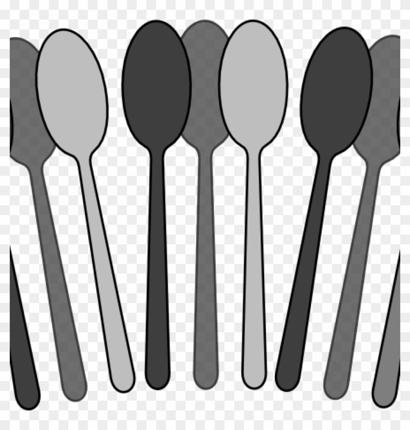 Spoon Clipart Blackwhite Spoons Clip Art At Clker Vector - Spoon #1411589