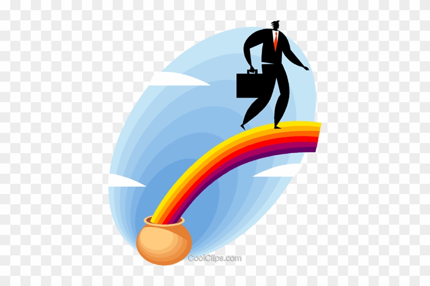 Pot Of Gold At The End Of The Rainbow Royalty Free - Pote De Ouro No Final Do Arco Iris #1411824