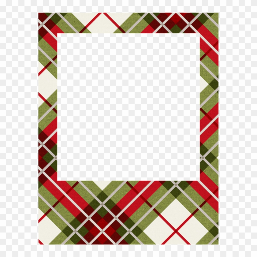 Plaid Clipart Frame - Christmas Plaid Border Clipart #1411925