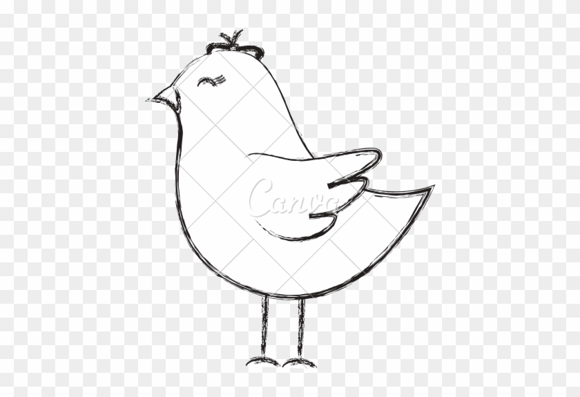 Hatch Drawing Bird - Sketch #1411927