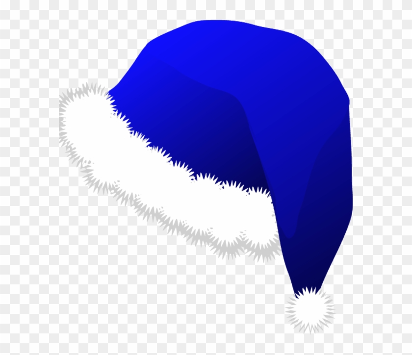 Blue Santa Claus Clipart - Blue Santa Hat Clipart #1412065