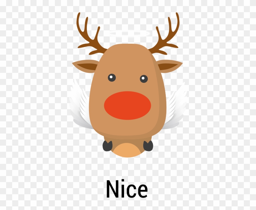 Have You Been Naughty Or Nice This Year Go On, Be Honest - Santa And Deer Vector #1412073