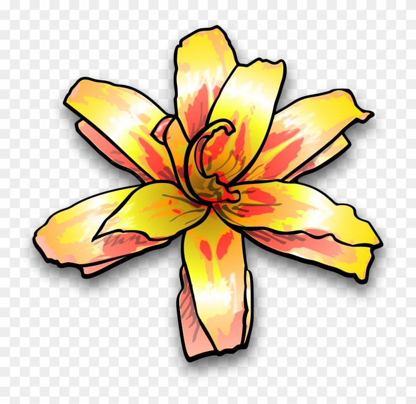 1 - Yellow Flower Clip Art #1412203