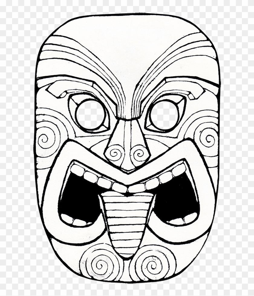 Maori Coloring Pages Print Page Printable Download - Mask #1412215
