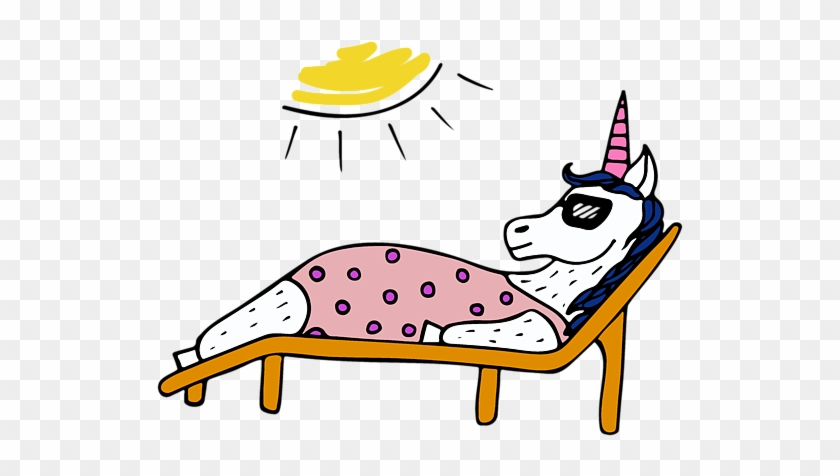 Bleed Area May Not Be Visible - Unicorn Sunbathing #1412231