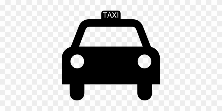Checker Taxi Yellow Cab Public Transport Hackney Carriage - Taxi Clipart Black And White #1412409