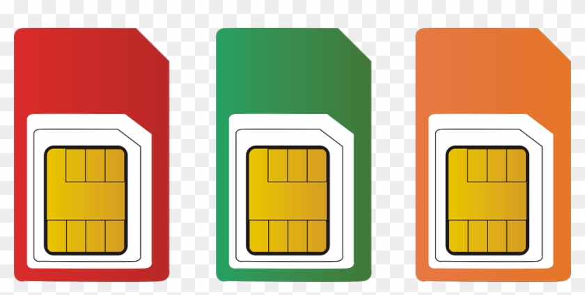 Sim, Card, Red, Mobile, Phone, Technology, Chip - Sim Điện Thoại Vector #1412473