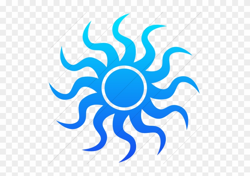 Classica Ancient Scorching Sun Icon Simple Ios Blue - Surya Namaskar #1412488