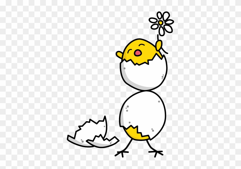 Hatched Chicks Wall Sticker - Obrazek Kurczak W Skorupce #1412708